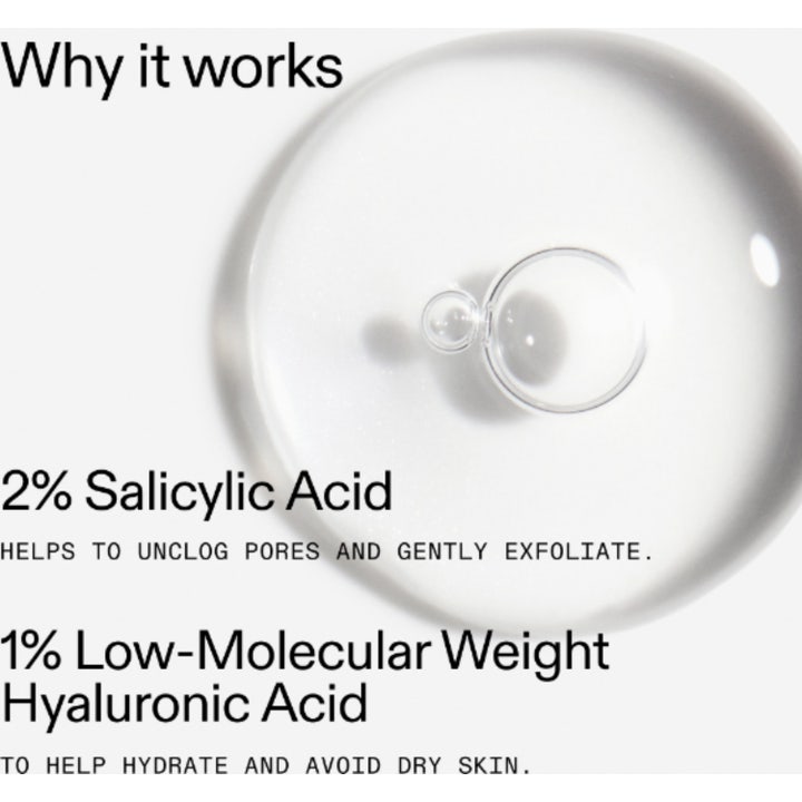 The INKEY List Beta Hydroxy Acid Serum 30 ml eksfolierende ansiktsserum med gjennomsiktig flytende tekstur