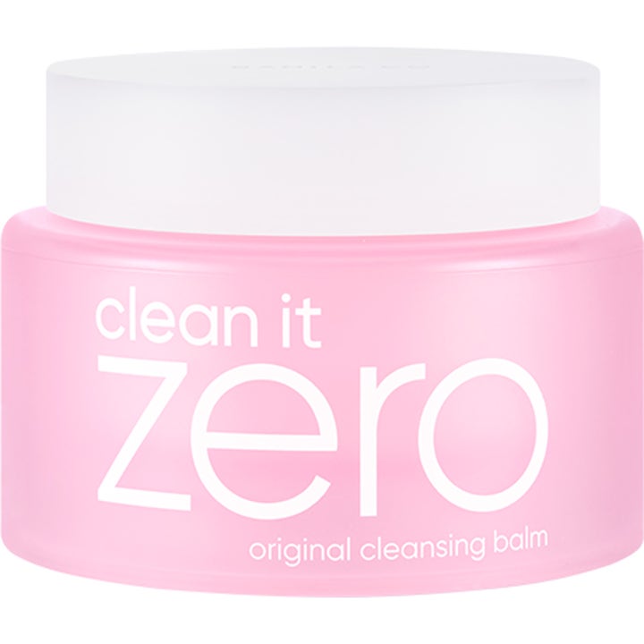 Banila Co Clean It Zero Original Cleansing Balm 100ml rensende ansiktsbalm i en rosa frostet krukke med hvitt lokk
