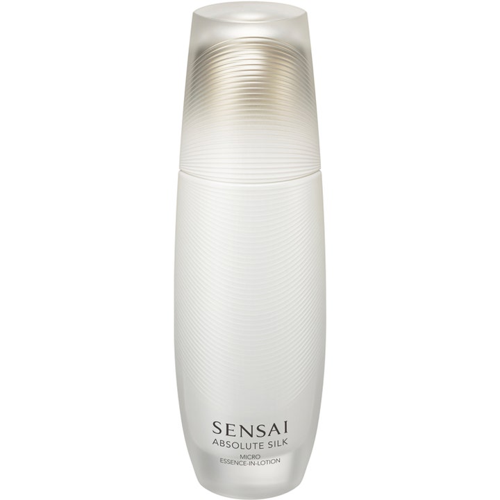 Sensai Absolute Silk Micro Essence-In-Lotion 125ml fuktighetsgivende ansiktsvann i hvit rillet flaske med frostet finish