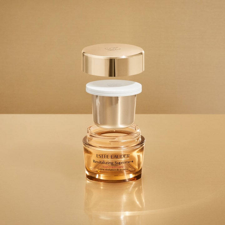 Estée Lauder Revitalizing Supreme+ Youth Power Creme 50 ml oppstrammende ansiktskrem med utskiftbar refill i gullfarget krukke