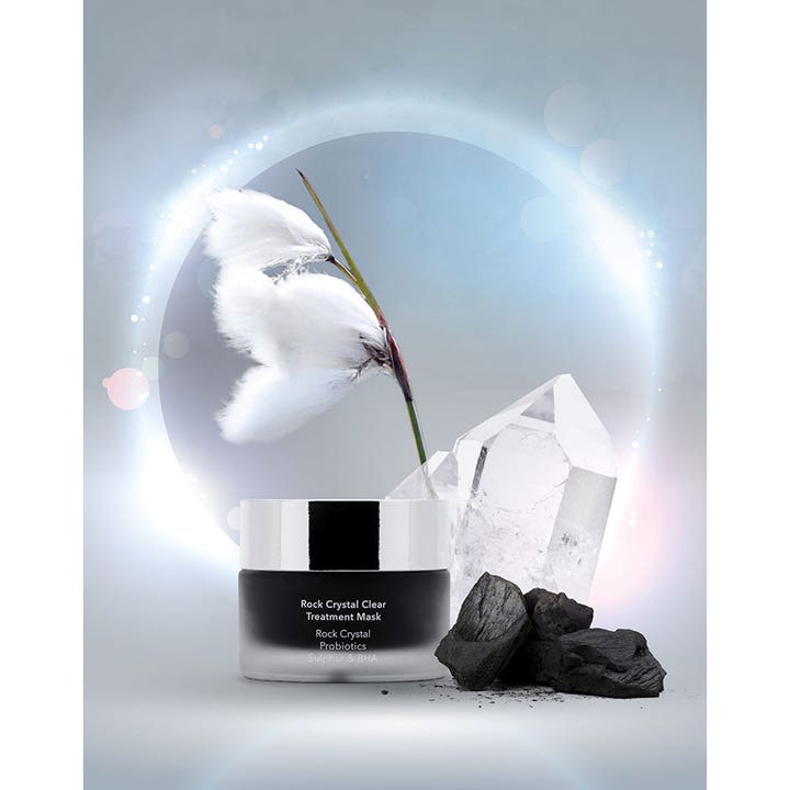M Picaut Rock Crystal Clear Treatment Mask 50 ml ansiktsmaske med BHA i krukke ved kull og bergkrystall