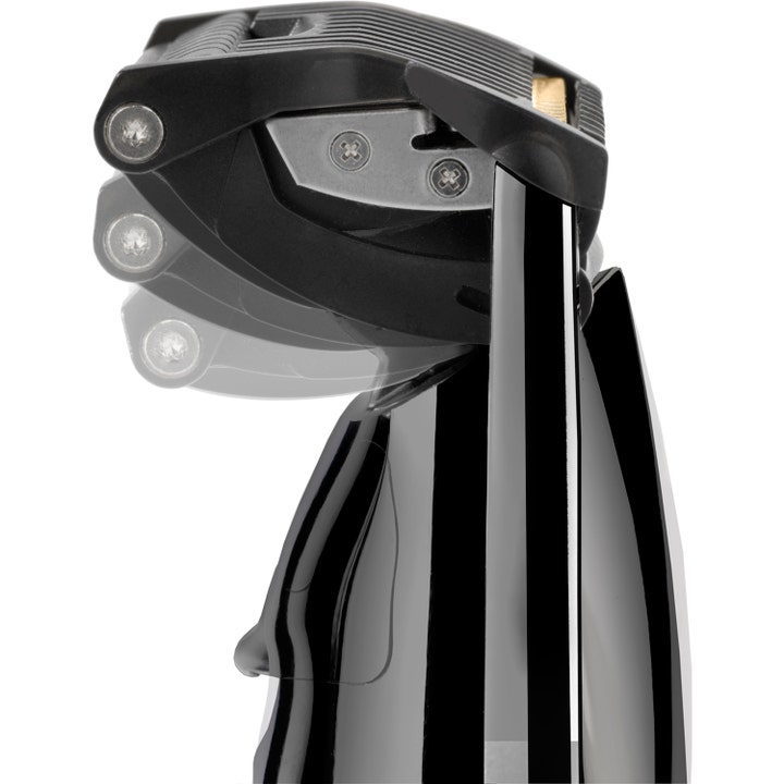BaByliss Super-X Metal Stubble Trimmer S991E 1 stk skjeggtrimmer med et fleksibelt hode vist i ulike vinkler for presisjon.