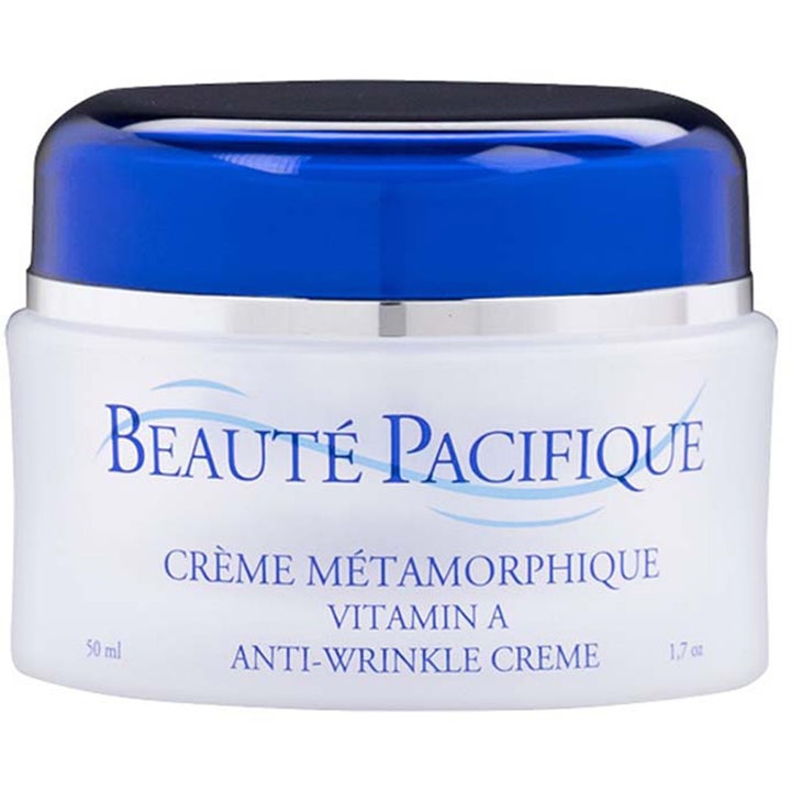 Beauté Pacifique Crème Métamorphique 50 ml anti-age ansiktskrem med A-vitamin i hvit krukke med blått lokk.