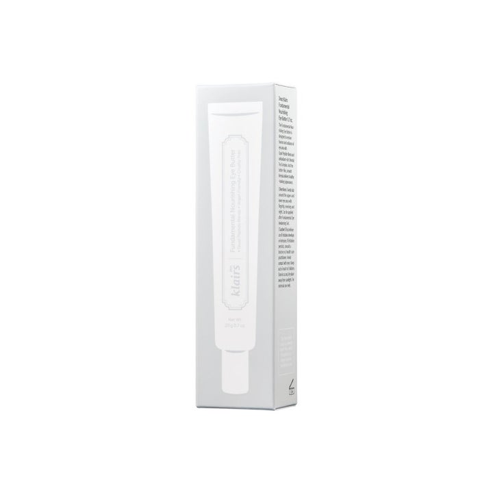 Klairs Fundamental Nourishing Eye Butter 20g nærende øyekrem i hvit eske med minimalistisk design