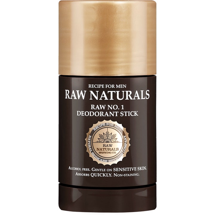 Raw Naturals Raw No. 1 Deodorant Stick 75ml skånsom deodorant for sensitiv hud i mørkebrun hylse med gullokk