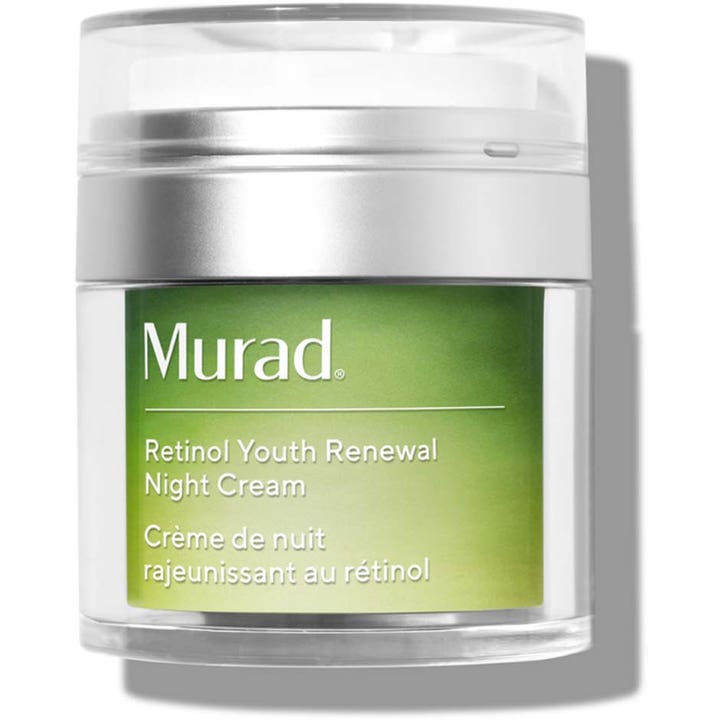 Murad Retinol Youth Renewal Night Cream 50ml fornyende nattkrem med retinol i krukke med sølvlokk og grønn etikett