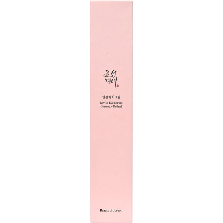 Beauty of Joseon Revive Eye Serum 30 ml øyeserum med retinal i en lys rosa og minimalistisk pappeske.