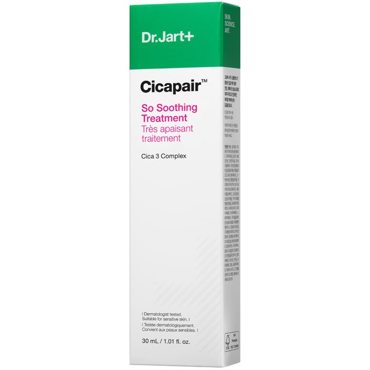 Dr.Jart+ Cicapair So Soothing Treatment 30 ml beroligende spot treatment i hvit og grønn ytteremballasje