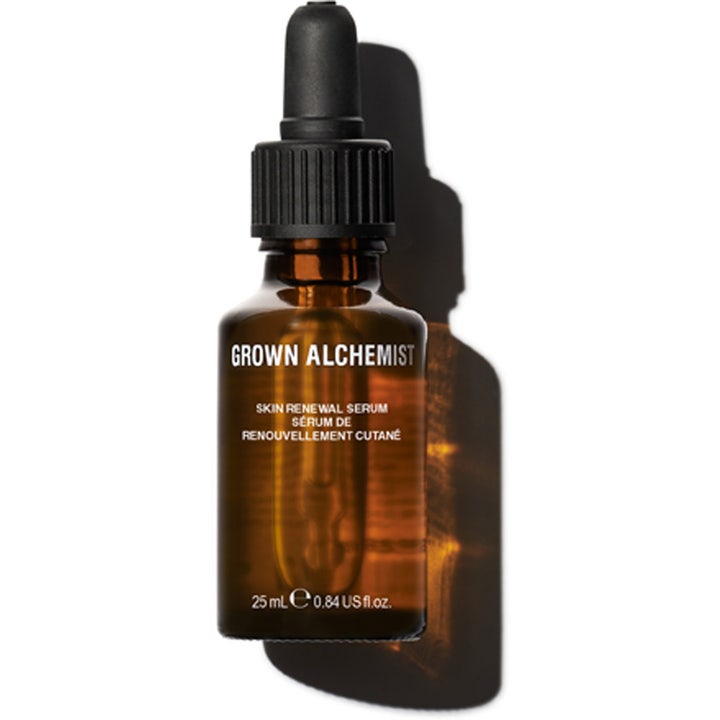 Grown Alchemist Skin Renewal Serum 25 ml fornyende ansiktsserum i brun glassflaske med svart dråpeteller