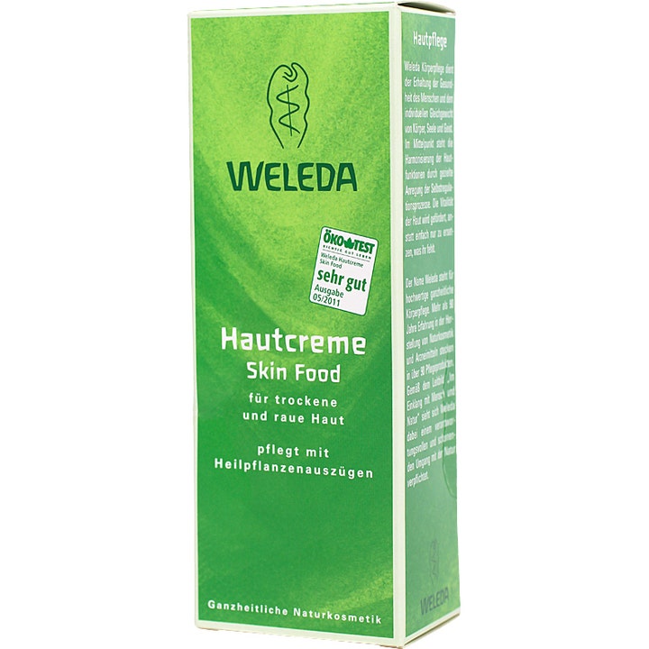 Weleda Skin Food 75 ml fuktighetsgivende universalkrem i grønn pappeske som pleier tørr og ru hud effektivt