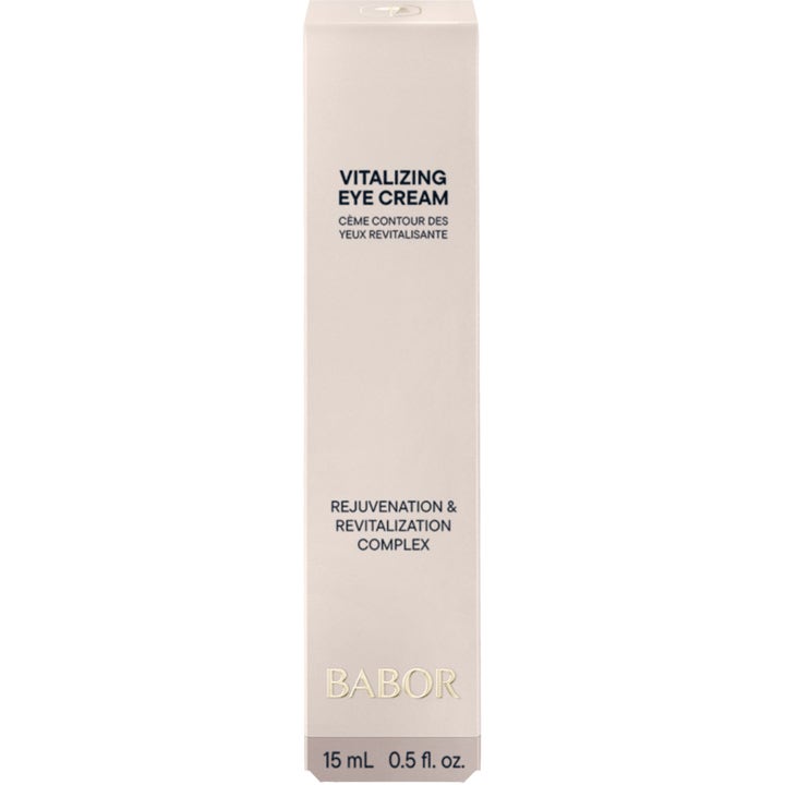 Babor Vitalizing Eye Cream 15 ml revitaliserende øyekrem i beige eske med Rejuvenation Complex.