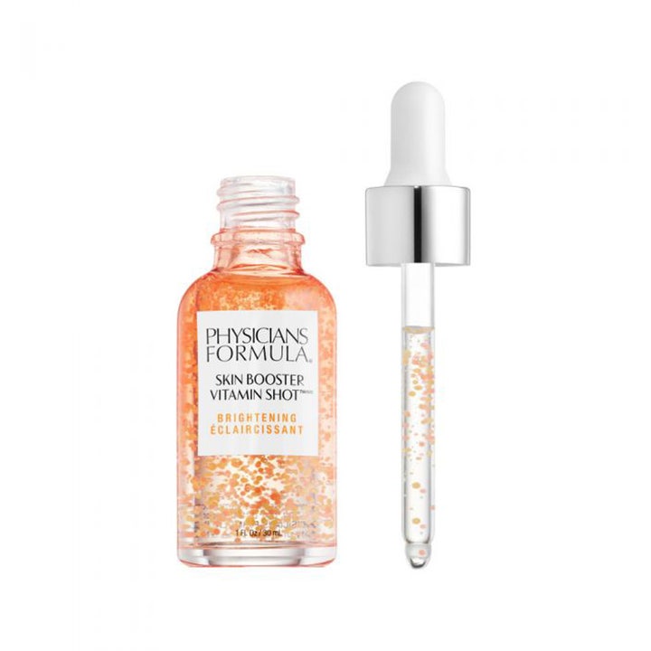 Physicians Formula Skin Booster Vitamin Shot 30 ml serum for glød i glassflaske med oransje perler og pipette