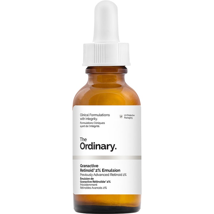 The Ordinary Granactive Retinoid 2% Emulsion 30 ml reduserer aldringstegn i brun glassflaske med hvit pipette
