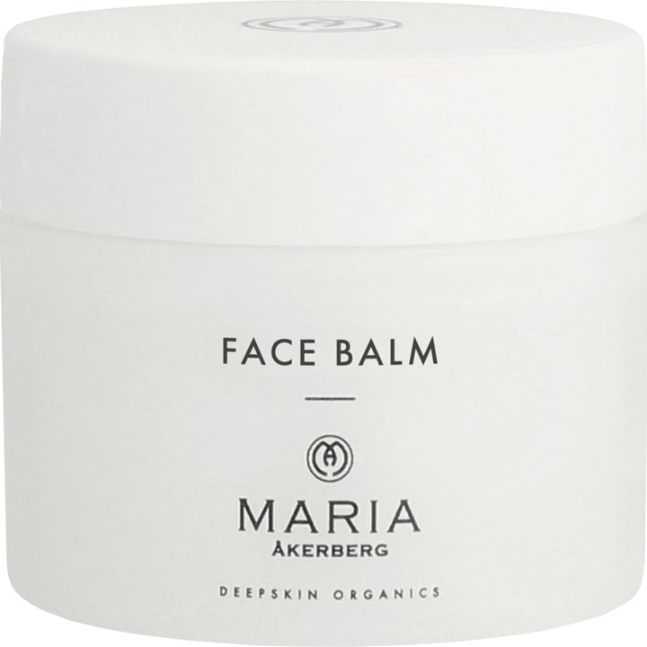 Maria Åkerberg Face Balm beskyttende ansiktsbalm i hvit krukke som gir huden intens næring og fuktighet