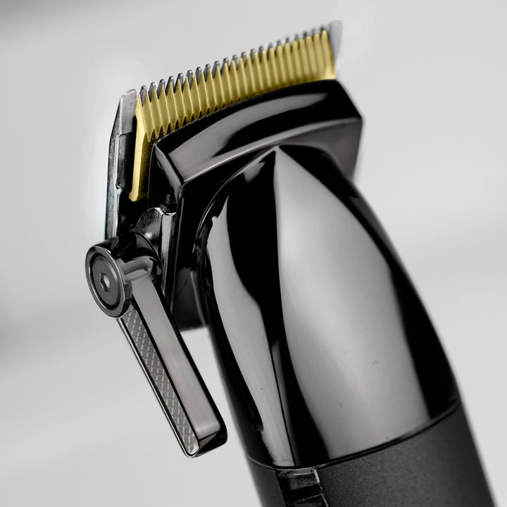BaByliss Super X Metal Hair Clipper 1 stk hårklipper med gullfarget blad og glanset svart finish