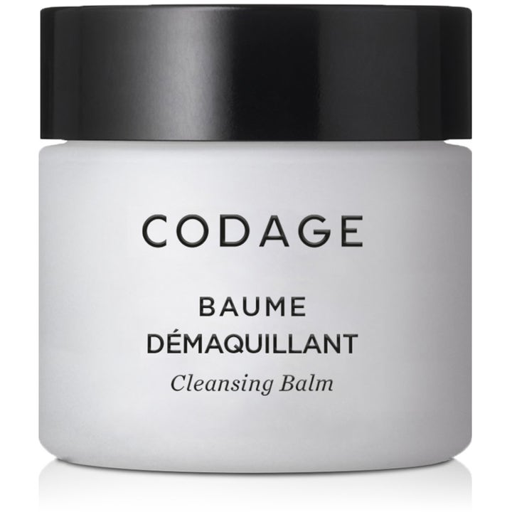Codage Baume Démaquillant Cleansing Balm rensende ansiktsbalm i hvit frostet glasskrukke med svart lokk