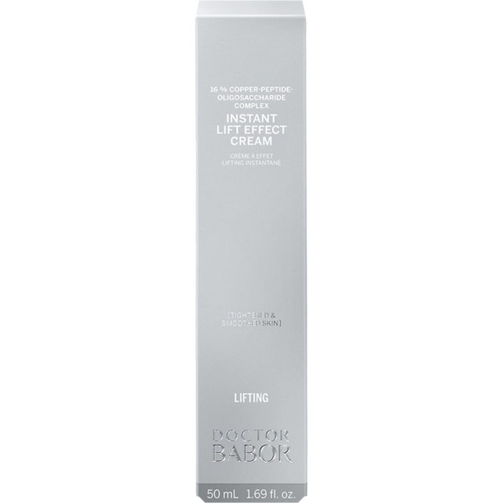 Babor Doctor Babor Instant Lift Effect Cream 50 ml løftende dagkrem i sølvgrå eske som gir glattere hud.