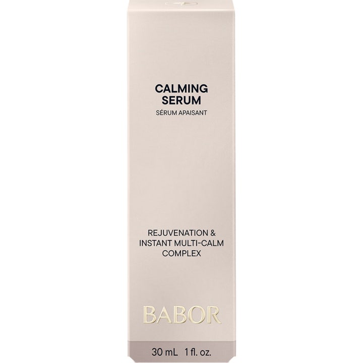 Babor Calming Serum 30 ml beroligende ansiktsserum i hvit ytteremballasje for sensitiv og irritert hud.