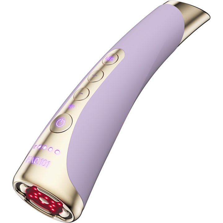 FAQ Swiss FAQ 101 LED-Pulse Facial Device Amethyst 1 stk ansiktsapparat som gir glød i lilla og gull med rødt lys