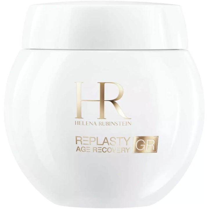 Helena Rubinstein RePLASTY Age Recovery GR oppstrammende ansiktskrem i en hvit rund krukke med detaljer i gull