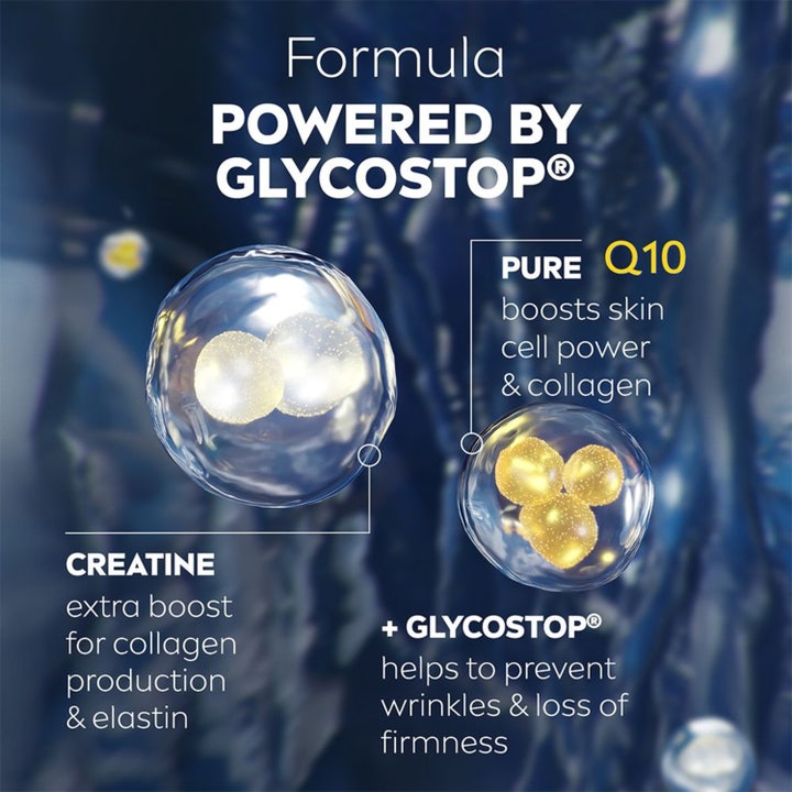 NIVEA Q10 Power Firming Day Cream 50 ml med Glycostop og kreatin som gir økt kollagenproduksjon og fasthet.