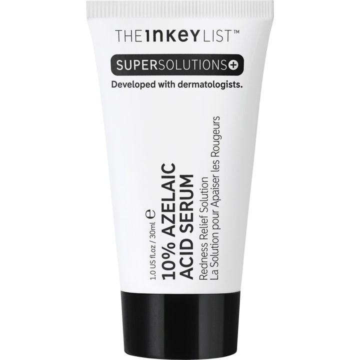 The Inkey List 10% Azelaic Acid Serum 30 ml dempende serum mot rødhet i hvit tube med sort kork og vertikal tekst