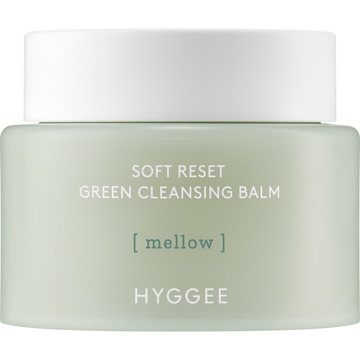 Hyggee Soft Reset Green Cleansing Balm 100 ml i lysegrønn krukke som renser huden skånsomt
