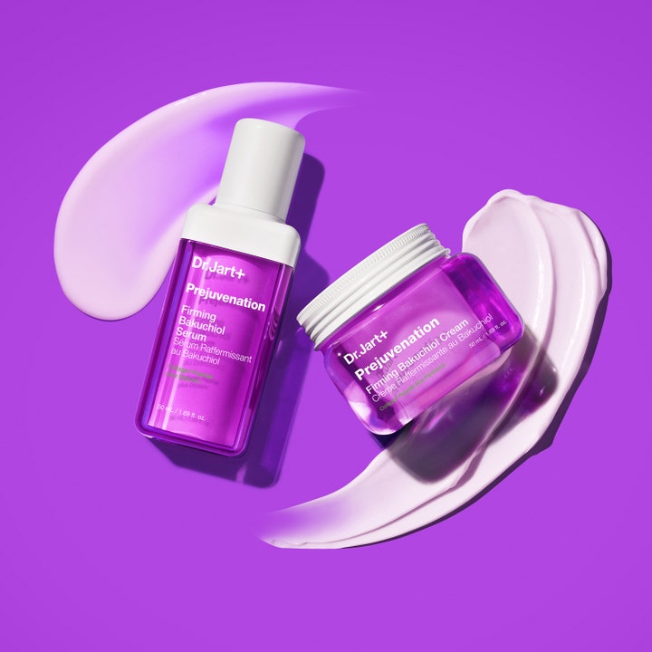 Dr.Jart+ Prejuvenation Firming Bakuchiol Cream 50 ml oppstrammende ansiktskrem og serum med kremet tekstur.