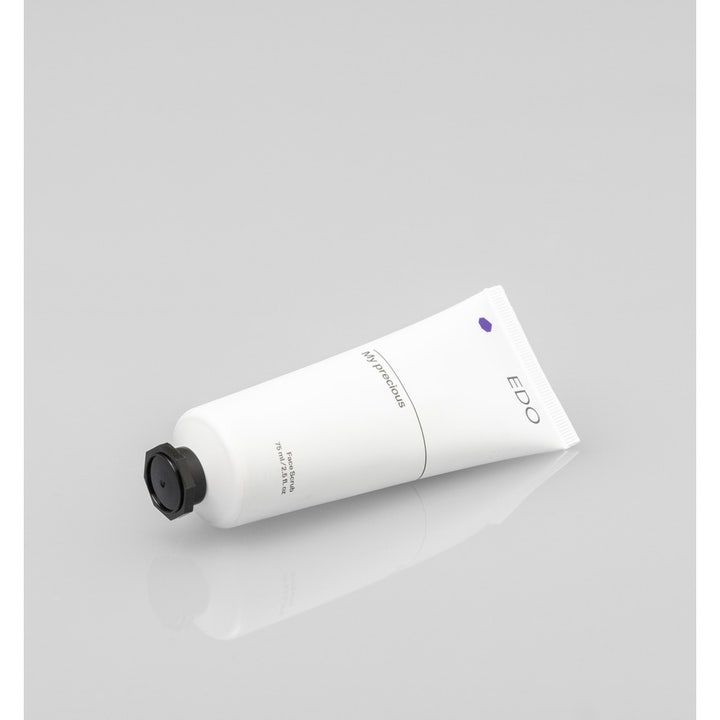 EDO My Precious Face Scrub 75 ml eksfolierende ansiktsskrubb i minimalistisk hvit tube med svart sekskantet kork.