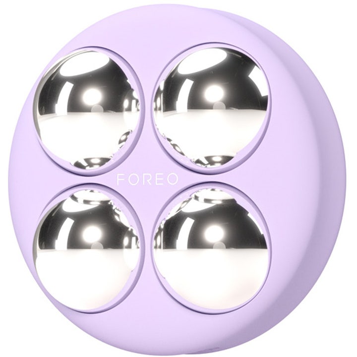 FOREO BEAR 2 body Lavender 1 stk oppstrammende mikrostrøm med fire blanke metallkuler i lilla silikon