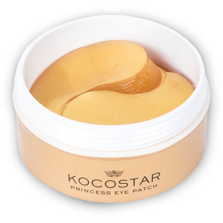 Kocostar Princess Eye Patch 30 stk fuktighetsgivende øyemaske med gullfargede hydrogel-lapper i krukke