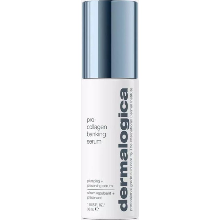 Dermalogica Pro-Collagen Banking Serum 30 ml plumping serum i hvit flaske med blått metallisk lokk
