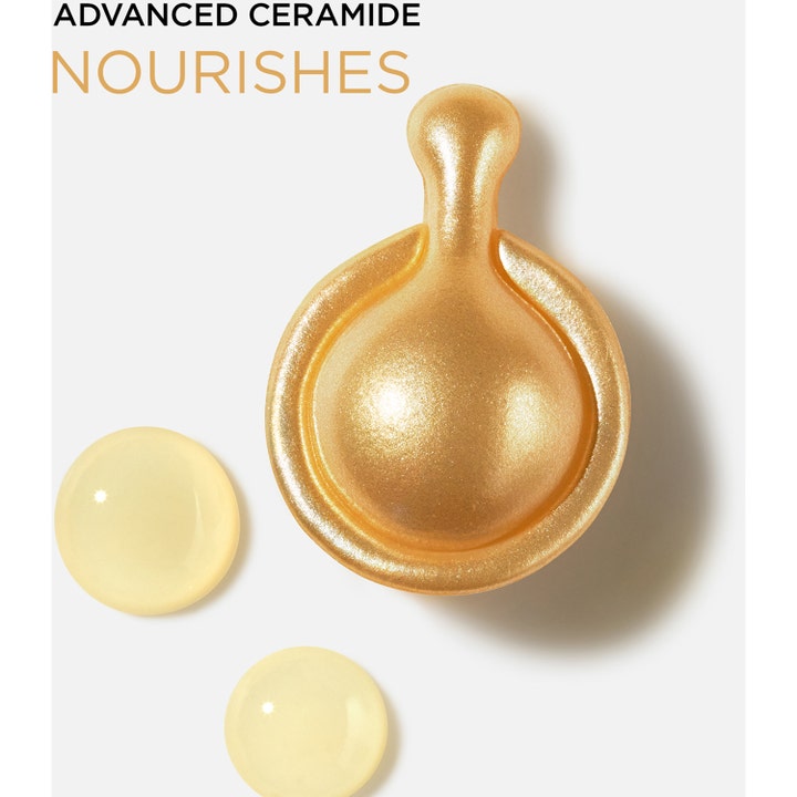 Elizabeth Arden Advanced Ceramide 45 kapsler ansiktsserum som gir næring med gyllen oljetekstur