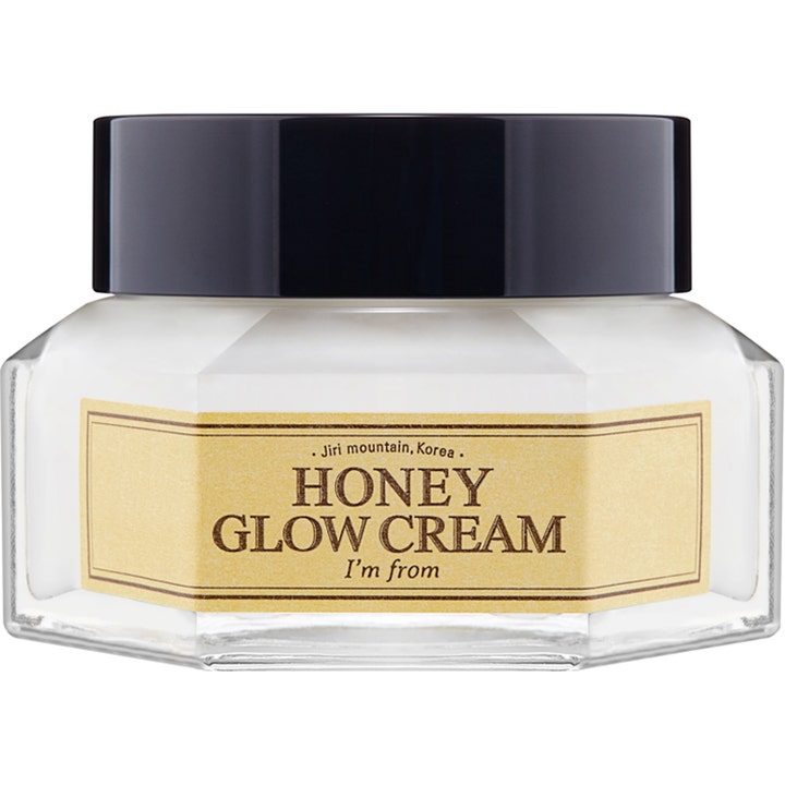 I'm From Honey Glow Cream 50 g fuktighetskrem i åttekantet glasskrukke med sort lokk gir glød.