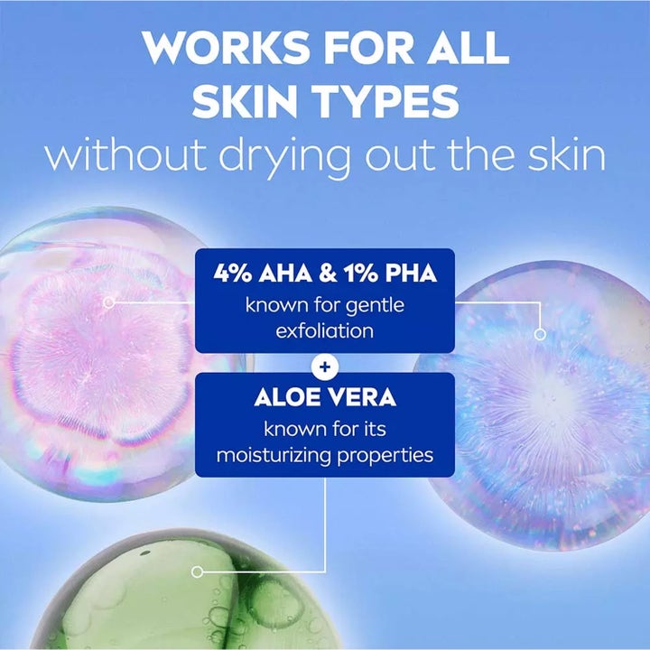 NIVEA Luminous630 Skin Glow Daily Liquid 100 ml eksfoliering med 4% AHA og aloe vera i iriserende bobler