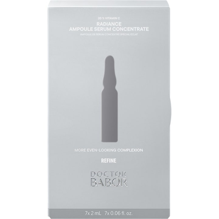 Babor DOC Radiance Ampoule 14 ml glødgivende serum med Vitamin C i oransje glassampuller i en grå eske