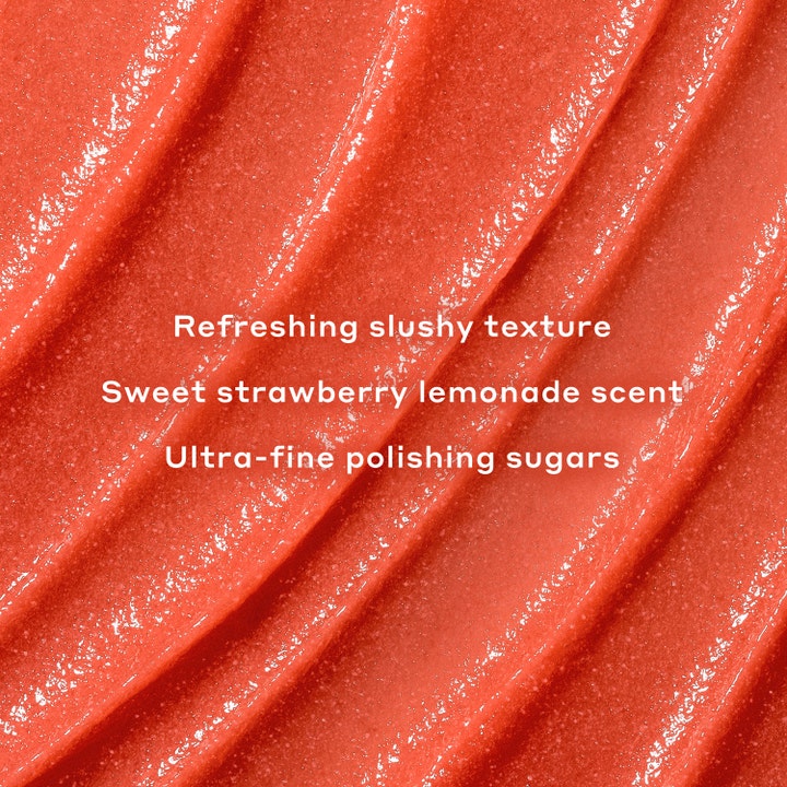 Ole Henriksen Transform Strawberry Smoothing Scrub 90 ml ansiktsskrubb med rød slush-tekstur og fine sukkerkorn.