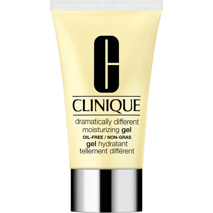 Clinique Dramatically Different Moisturizing Gel oljefri ansiktskrem i en lys gul tube med sølvfarget kork og svart logo