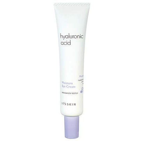 It's Skin Hyaluronic Acid Moisture Eye Cream 25 ml fuktgivende øyekrem i en hvit tube med lys lilla kork.