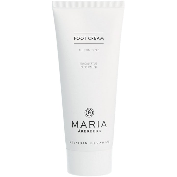 Maria Åkerberg Foot Cream 100 ml mykgjørende fotkrem med eukalyptus i en hvit plasttube med svart tekst