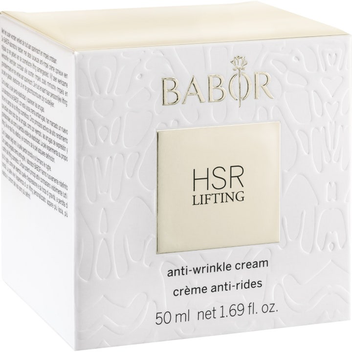 Babor HSR Lifting Cream 50 ml oppstrammende ansiktskrem i hvit eske med preget mønster og gulldetaljer