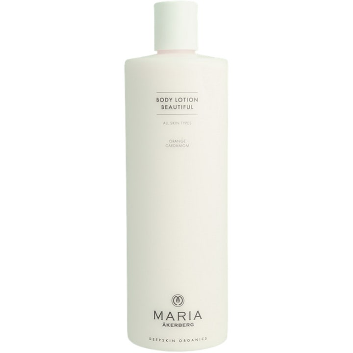 Maria Åkerberg Body Lotion Beautiful 500 ml i stor hvit plastflaske som gir fuktighet med duft av sitrus