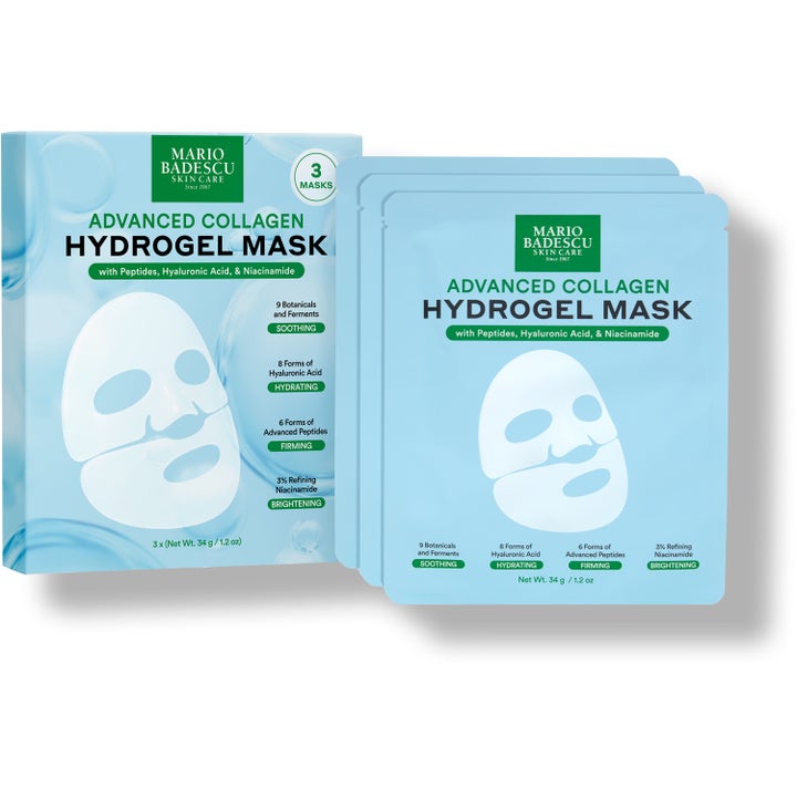 Mario Badescu Advanced Collagen Hydrogel Mask 3 stk ansiktsmaske som gir fukt i lyseblå innpakning