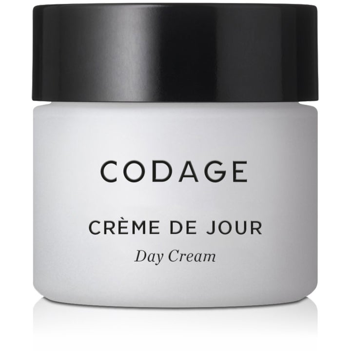 Codage Crème de Jour Day Cream fuktighetsgivende dagkrem i en krukke av frostet glass med sort lokk