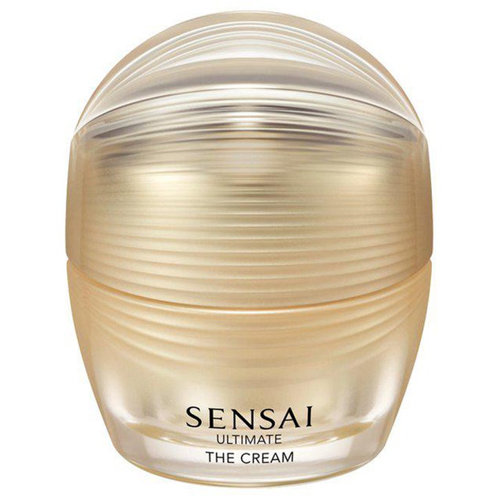 Sensai Ultimate The Cream 40ml foryngende ansiktskrem i en luksuriøs gullfarget krukke med elegante horisontale riller