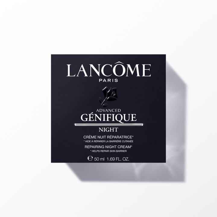 Lancôme Génifique Barrier Night Cream 50 ml reparerende nattkrem i svart eske som styrker hudbarrieren