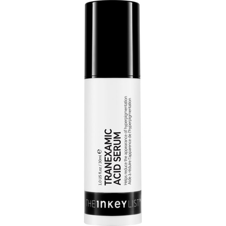The INKEY List Tranexamic Acid Serum 30ml mot hyperpigmentering i hvit og svart sylinderformet flaske