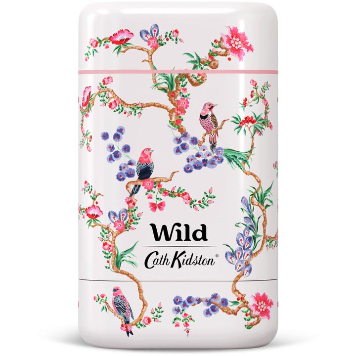 Wild Deo stick Birds Berries Case 40 g deodorant i hvit hylse med fargerikt Cath Kidston fuglemønster