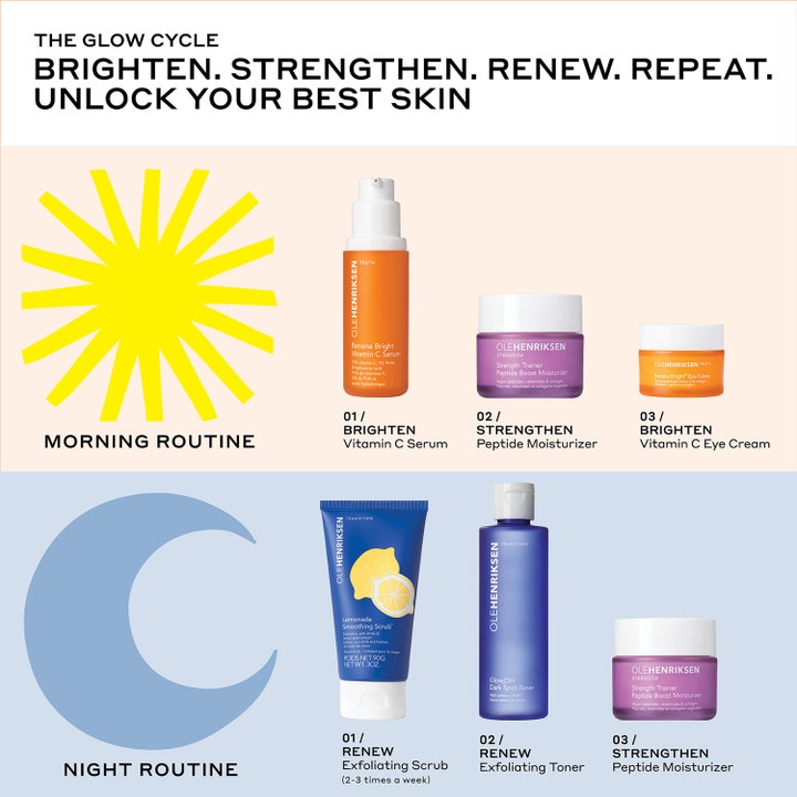 Ole Henriksen Transform Lemonade Smoothing Scrub 90 ml eksfolierende ansiktsskrubb i blå tube for kveldsrutinen