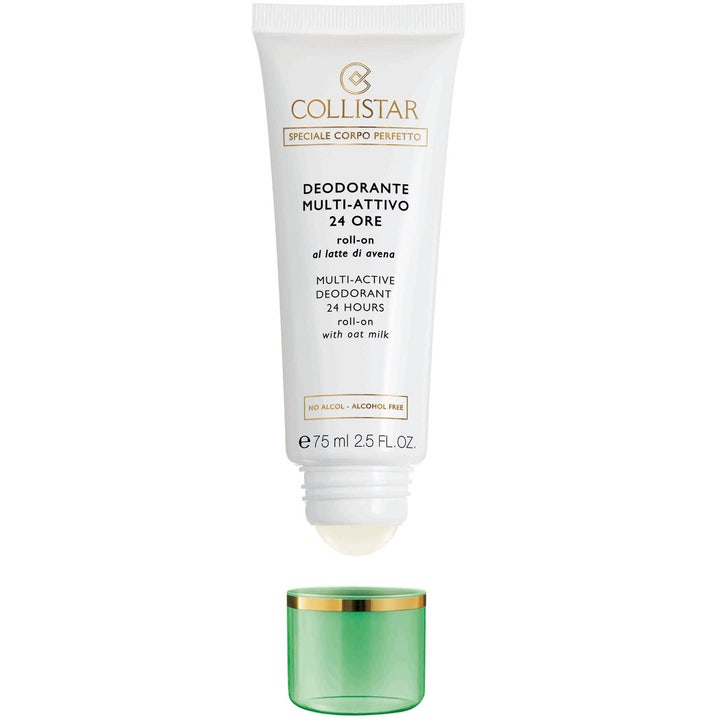 Collistar Multi-Active Deodorant 24 Hours 75 ml alkoholfri deodorant i hvit tube med havremelk og grønn kork